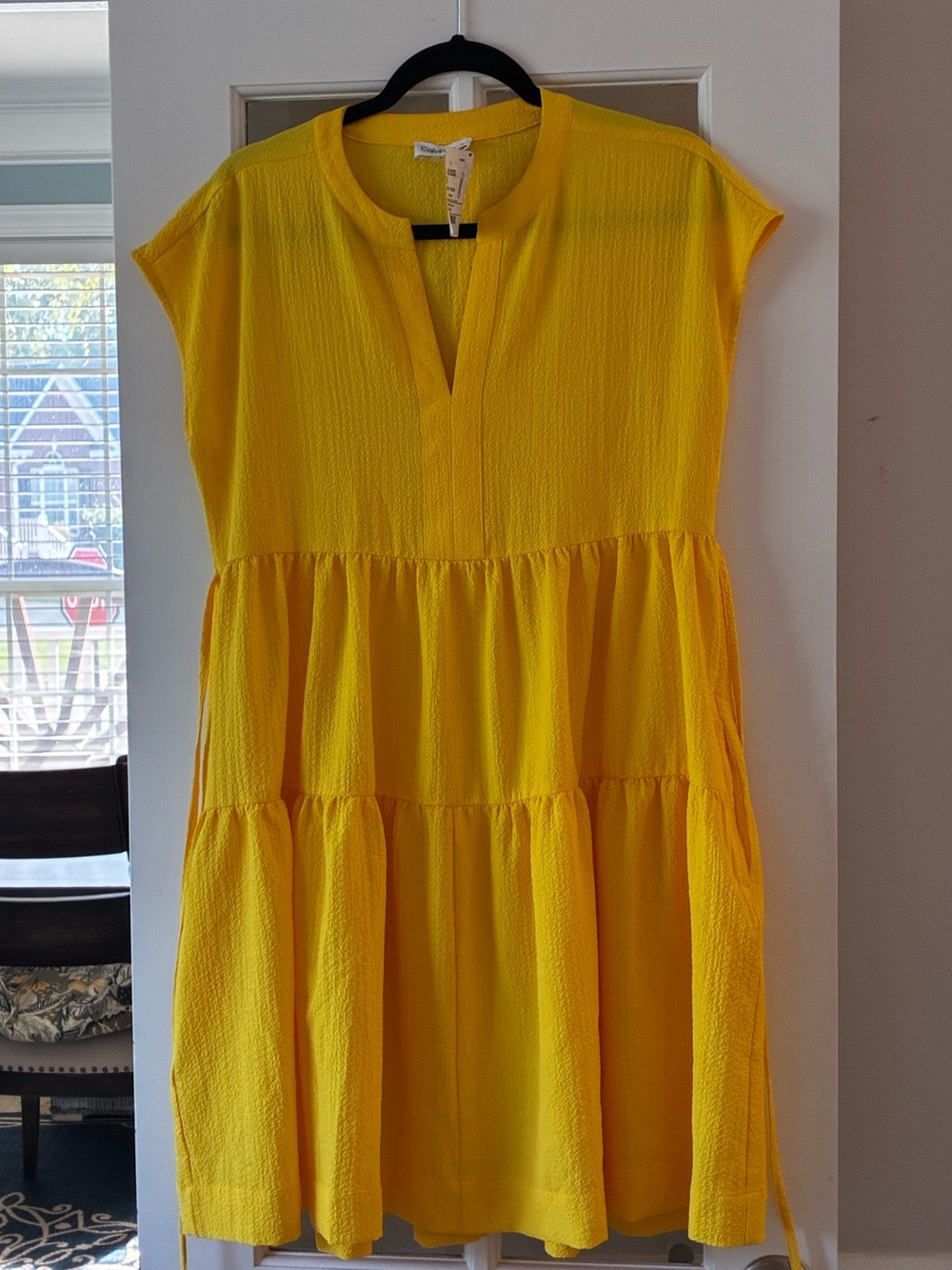 Bright Yellow Tiered Dress - Unbranded
